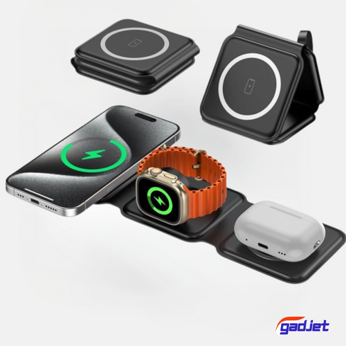 3 in 1 Foldable Magnetic Wireless