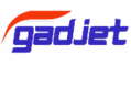 Logo of 'gadjet' with a red and blue design on a white background
