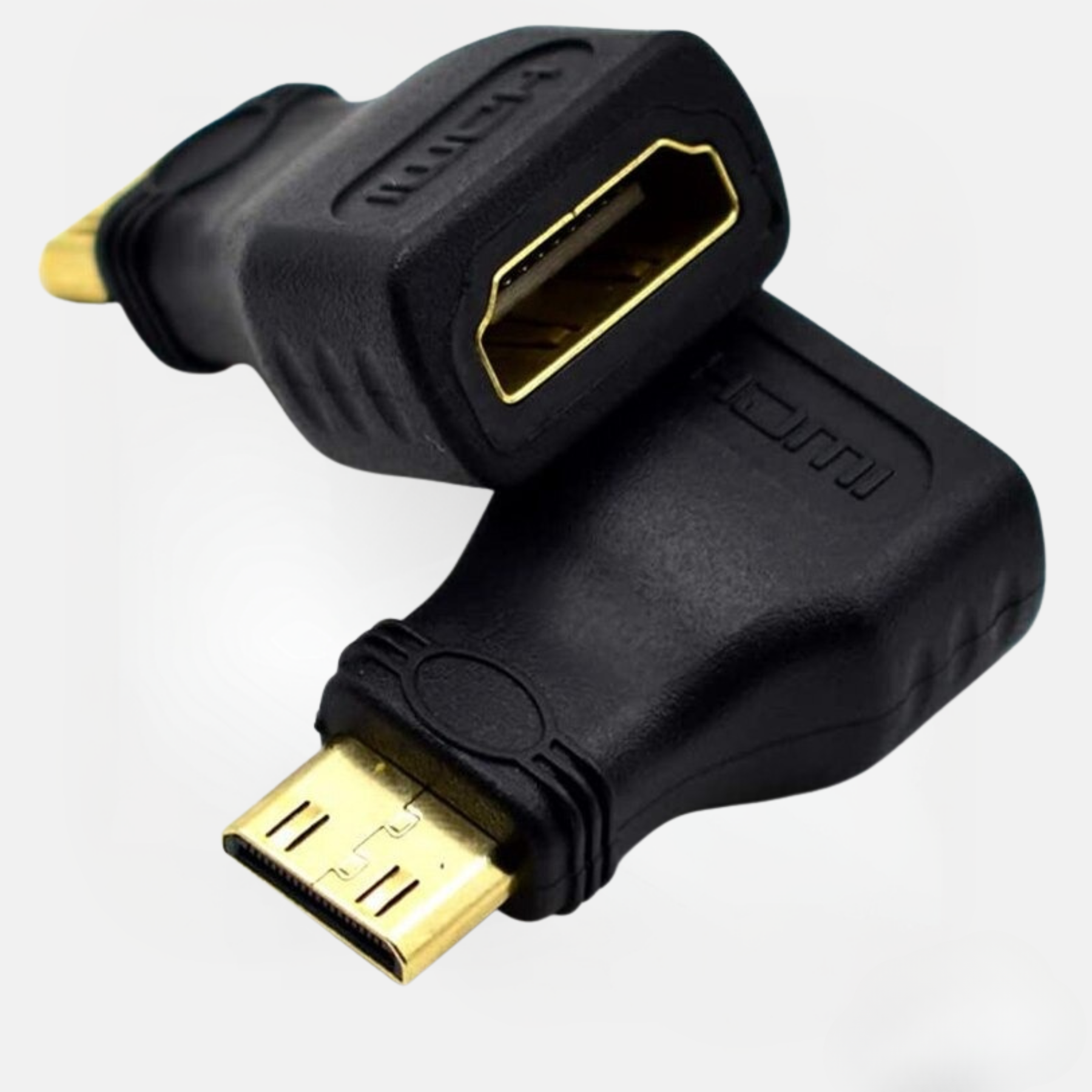  Pack of 5 Gold-Plated 1.4 Male to Female 3D Connectors